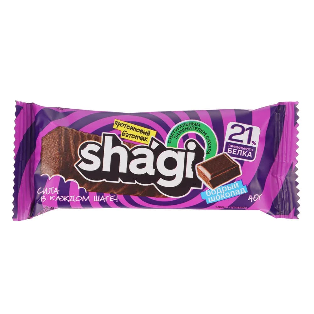 Протеиновый батончик Shagi со вкусом шоколада, 40 г