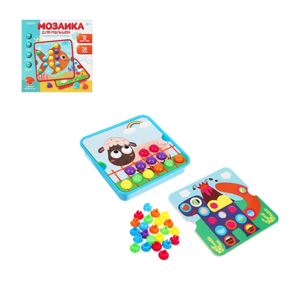 Развивающая игрушка "Мозаика для малышей", ИГРОЛЕНД, PP, картон