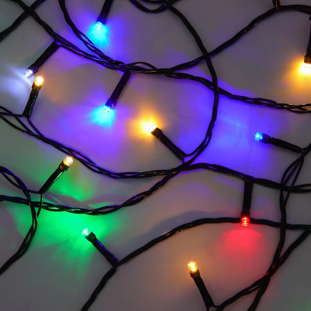 СНОУ БУМ Гирлянда эл. вьюн, 20м, 160LED, мульти, 8 реж, ПВХ зел, коннект, 220В