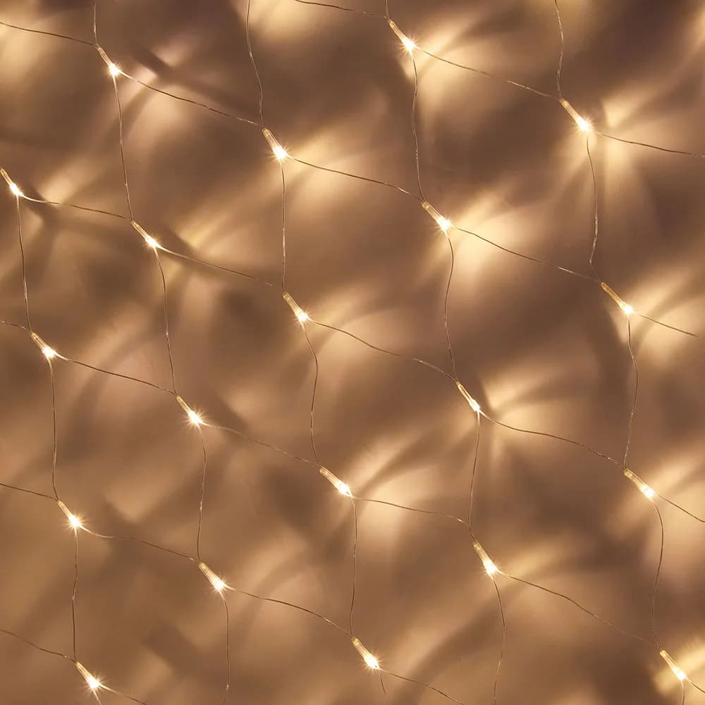 СНОУ БУМ Гирлянда эл. сеть 144LED, 1, 6x1, 6м, шампань, пост. свечение, ПВХ прозрач., 220В