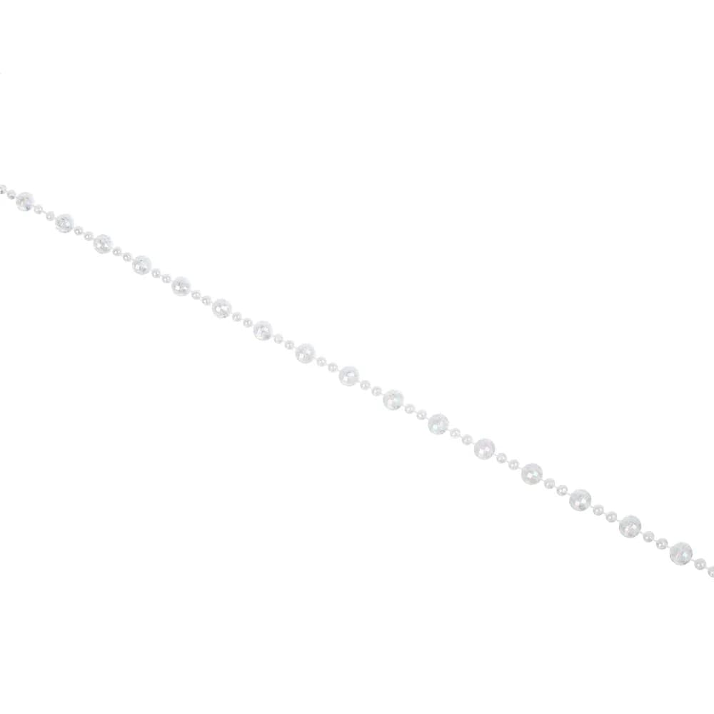 Бусы декоративные СНОУ БУМ 0, 8x270 см, пластик, прозрачный, 26-570