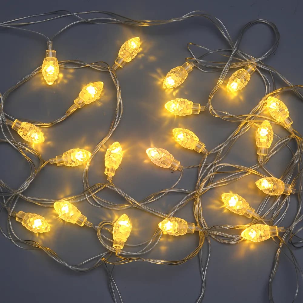 СНОУ БУМ Гирлянда эл. вьюн 4м, 20LED, шампань, постоянное свечение, ПВХ прозрачный, 220В