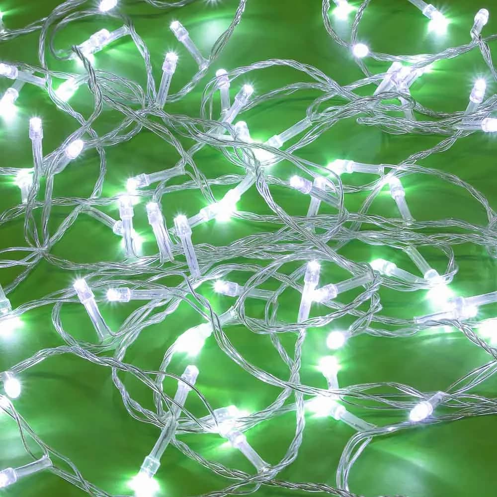 СНОУ БУМ Гирлянда эл. вьюн 14м, 180 LED, белый, пост. свечение, ПВХ прозрачный, 220В