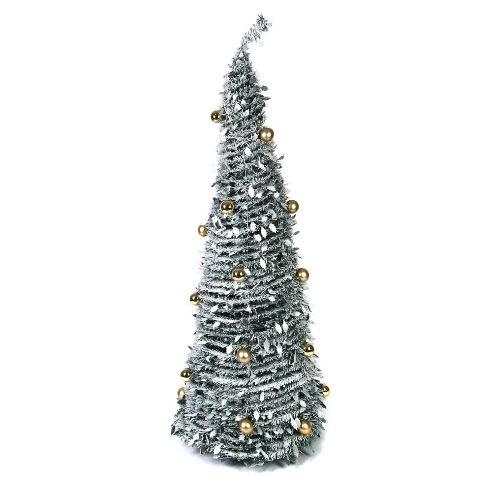 Ель складная с украшениями, 180см, 150 LED, PVC, 26-3