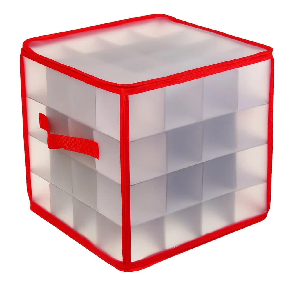 Органайзер для елочных игрушек СНОУ БУМ 30x30 см (64 ячейки 7, 5х7, 5см), полипропилен