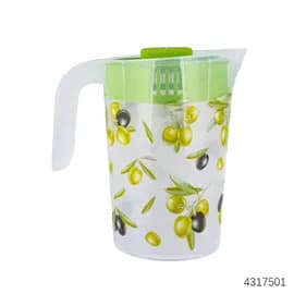 Кувшин с декором с крышкой Fresh олива 2л