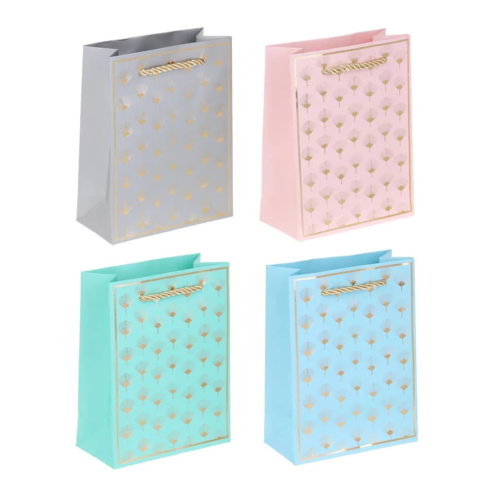 Пакет подарочный LADECOR, вскч бум., с фольг.слоем, S 12x16x6 см, 4 цвета