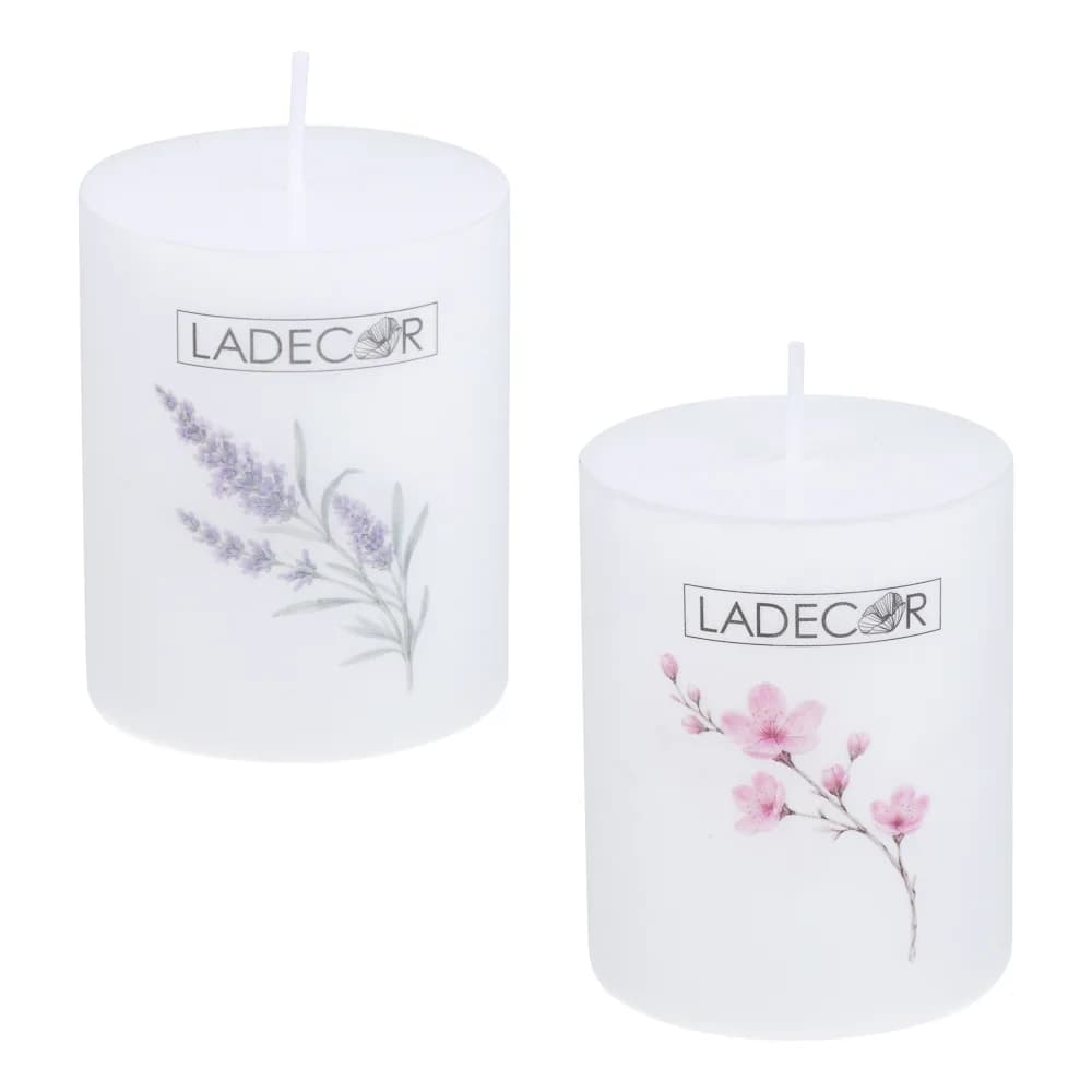 Свеча столбик LADECOR 6x7, 5 см, парафин, белая