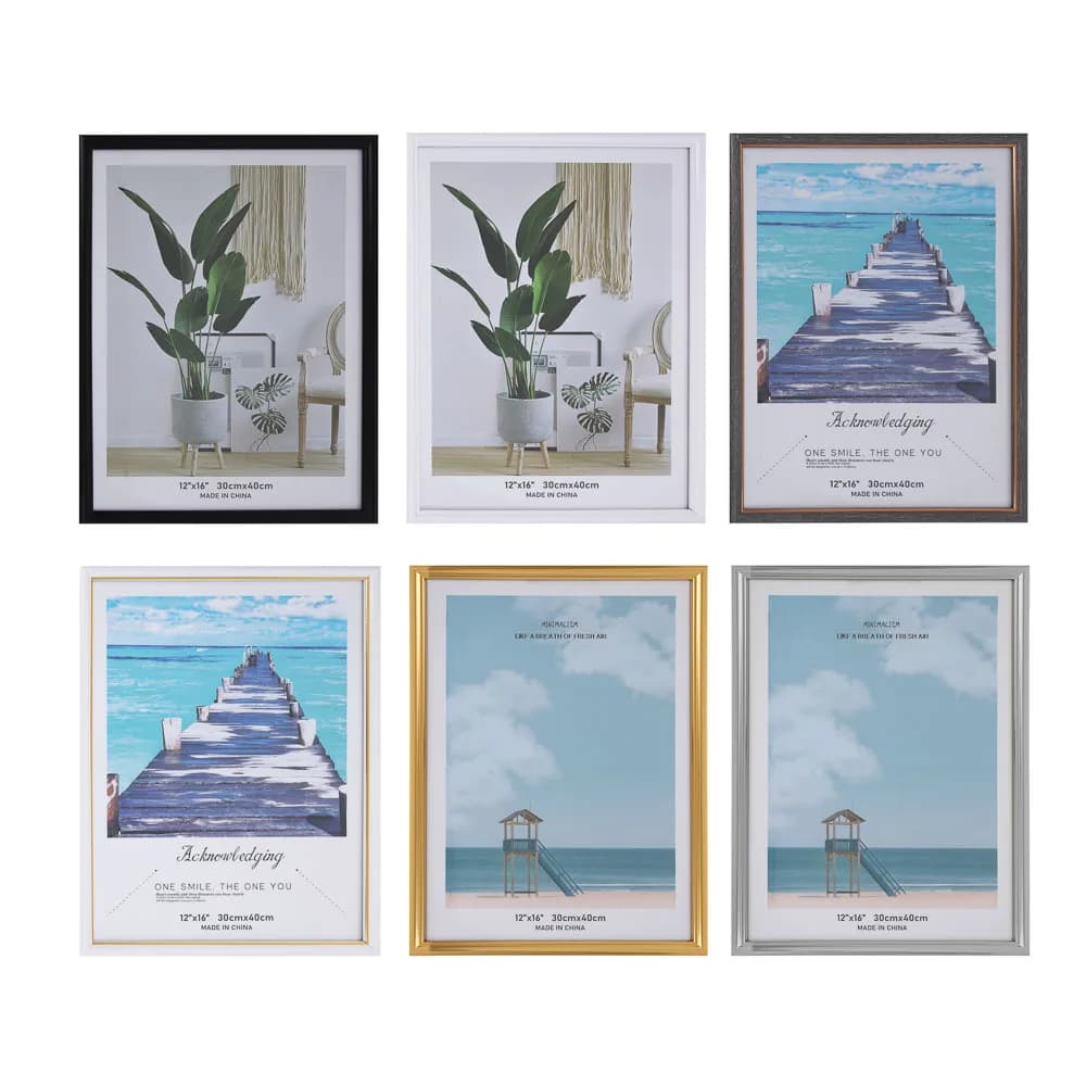 Фоторамка, 30х40 см, пластик, 6 цветов, LADECOR