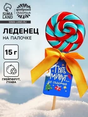 Леденец на палочке «Пять минут до счастья», 15 г