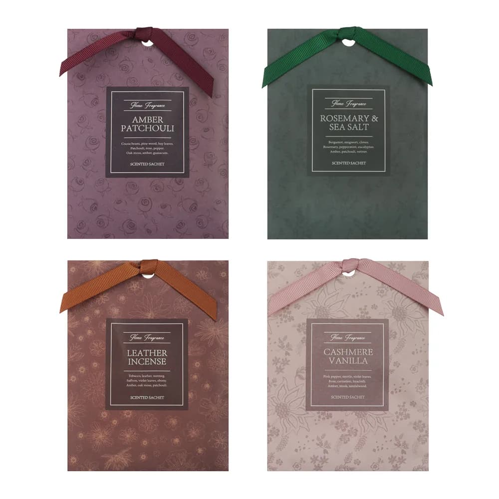Ароматизатор саше NEW GALAXY, 20гр, Rosemary & Sea Salt, Leather Incen, Amber Patch, Cashm Vanil