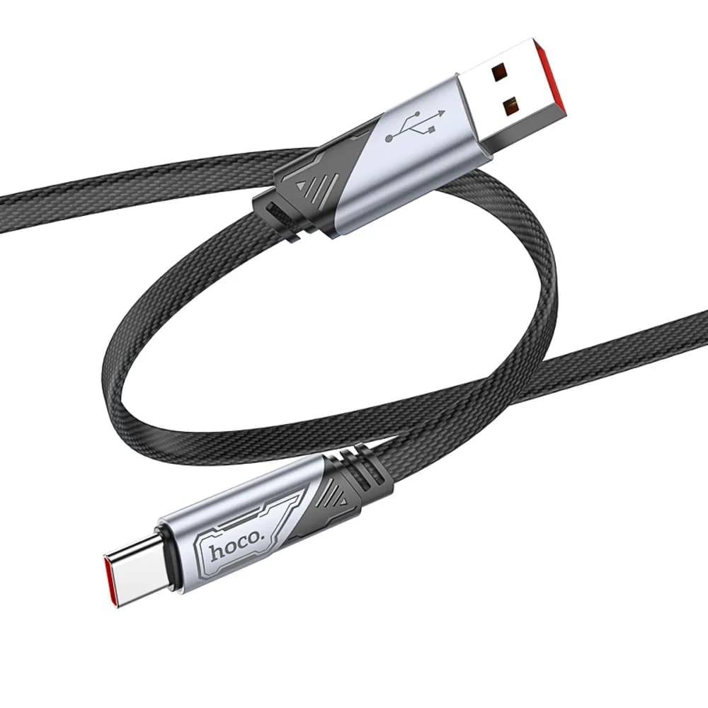 Кабель для зарядки USB(A)-Type C hoco. модель U119 Machine, 1 м, 5А, черный