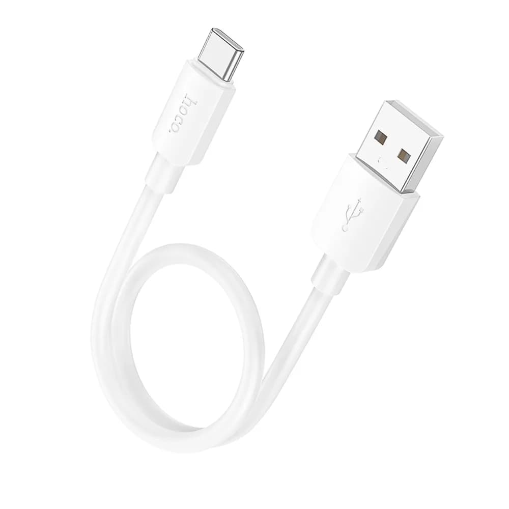 Кабель для зарядки USB(A)-Type C hoco. модель X96 Hyper, 27Вт, 0, 25 м, белый