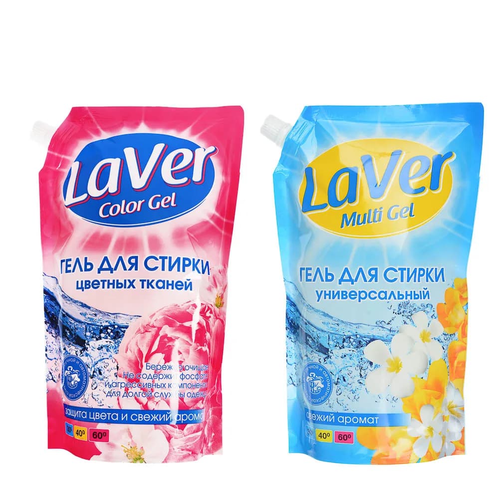 Средство для стирки LaVer, для цветного белья/универсальное, дой-пак, 1л