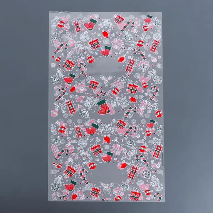 Пакет фасовочный новогодний БОПП, «Сладости» 20×35 см