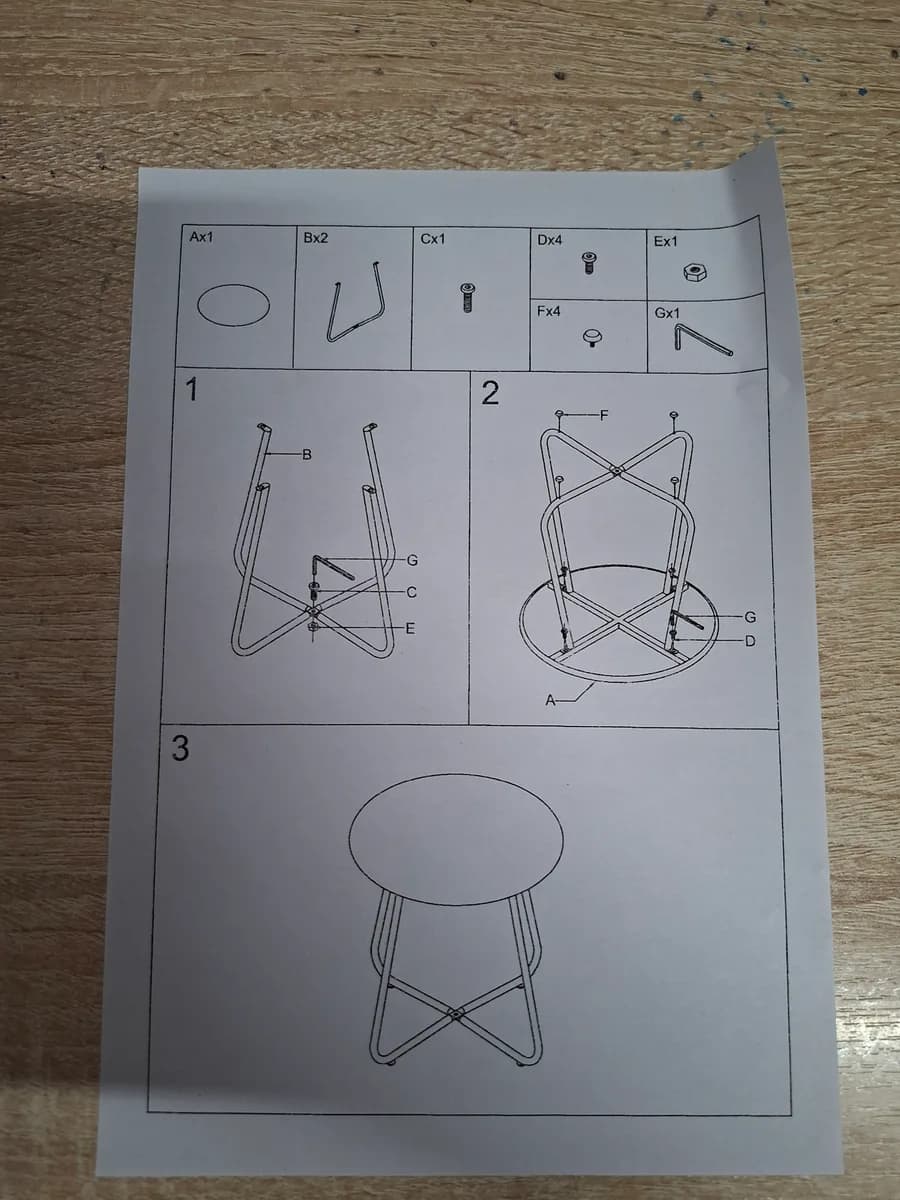 Стол 45*45*46cm