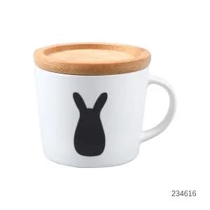 Кружка с крышкой из бамбука
