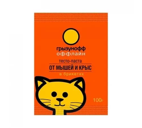 Грызунофф Брикет от мышей/крыс (тесто-паста) 100г