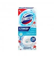 ДОМЕСТОС Стикер д/туалета 30г Морская свежесть