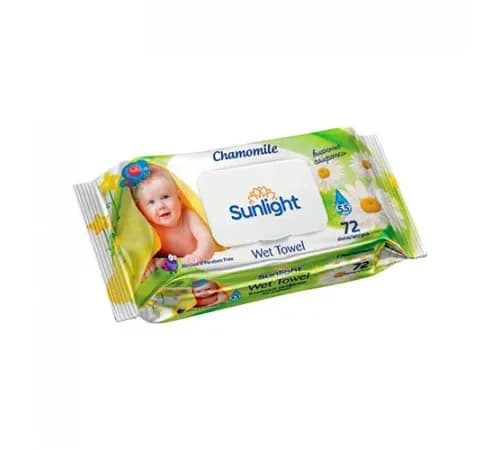 NATURAL FRESH Влажные салфетки 72шт Chamomile Ромашка (с клапаном)