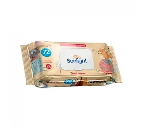 SUNLIGHT Влажные салфетки 72шт Standard Лиса (с клапаном)/24