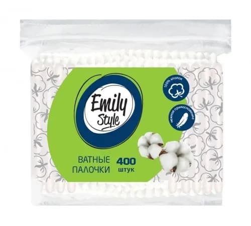 Emily Style Ватные палочки 400шт (пакет с зиплоком)