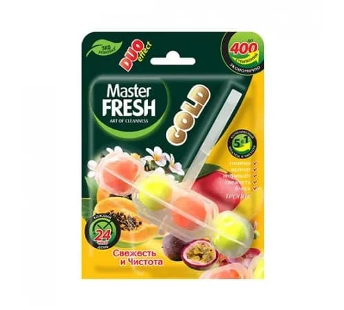 Master FRESH Подвесной блок д/унитаза 1шт GOLD DUO EFFECT 5в1 ТРОПИК