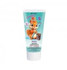 Витэкс DENTAVIT KIDS Зубная паста 65г фтор+кальций Защ.от кариеса/восст.эмали, кола