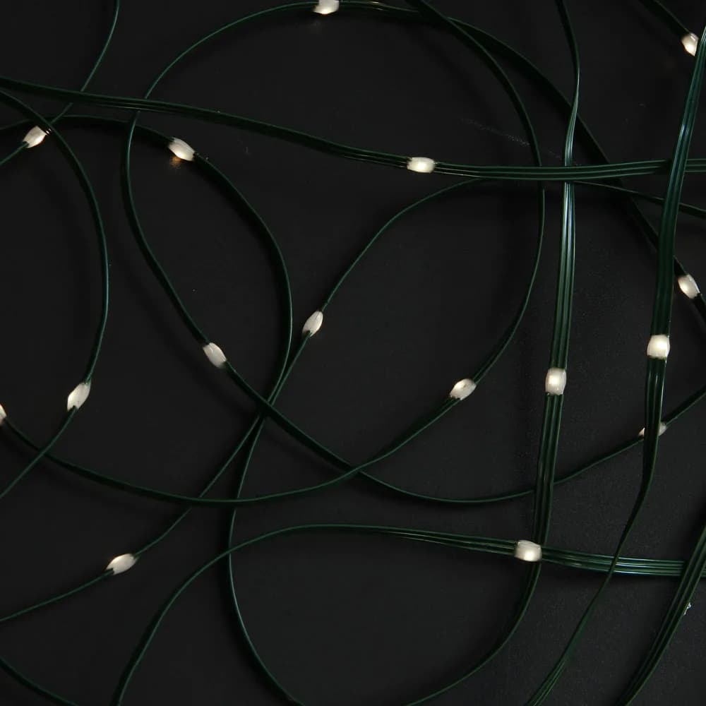 Гирлянда СНОУ БУМ эл. нить, 100м, 800LED, белый, 8 реж., ПВХ зеленый, коннектор, катушка, 220В